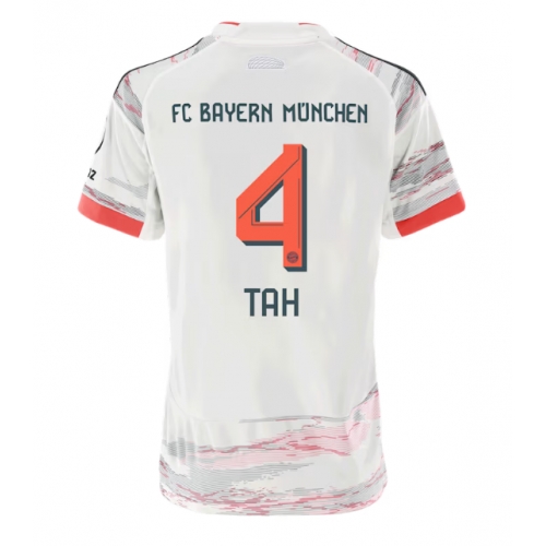 Billige Fotballdrakt Bayern Munich Jonathan Tah #4 Replika Bortedrakt Dame 2025-26 Kortermet Billige Fotballdrakt Bayern Munich Jonathan Tah #4 Replika Bortedrakt Dame 2025-26 Kortermet